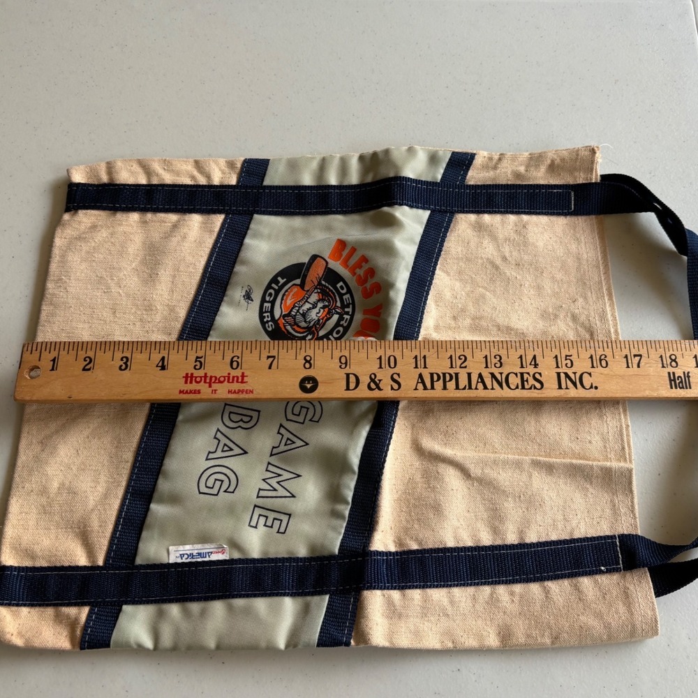 Vintage Detroit Tigers Game Bag Canvas Tote Bless You BoysMLB Baseball - Picture 3 of 5